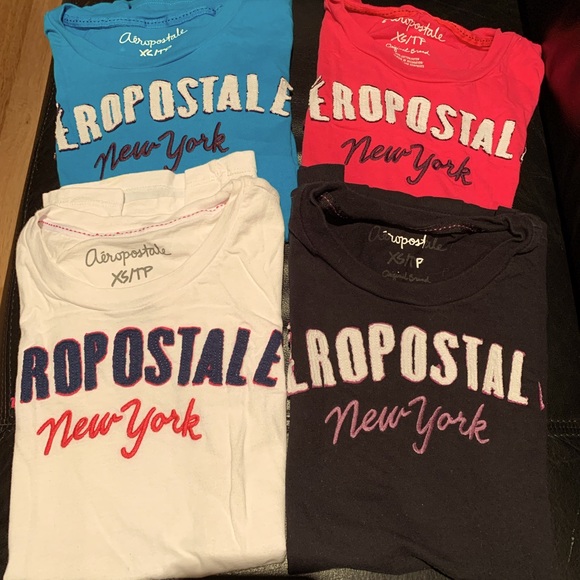 4 Aeropostale tshirts size xs - Picture 1 of 5